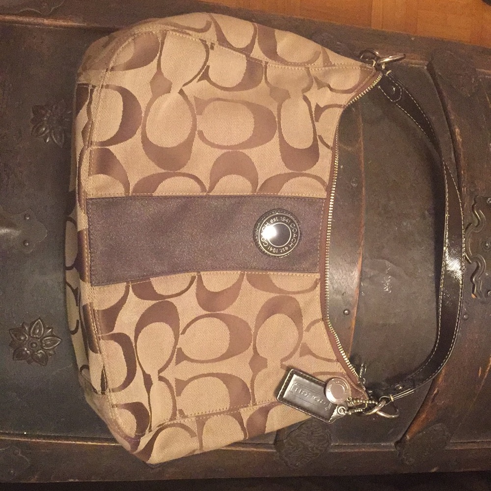 Coach Pocketbook/Brown &Beige